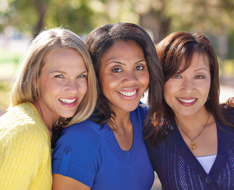 three women patients AIMS Dentistry at Sheppard North York, ON